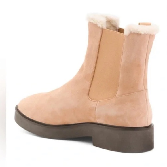 Stuart Weitzman | Alpine Cozy Suede & Shearling Chelsea Boot - Picture 2 of 13
